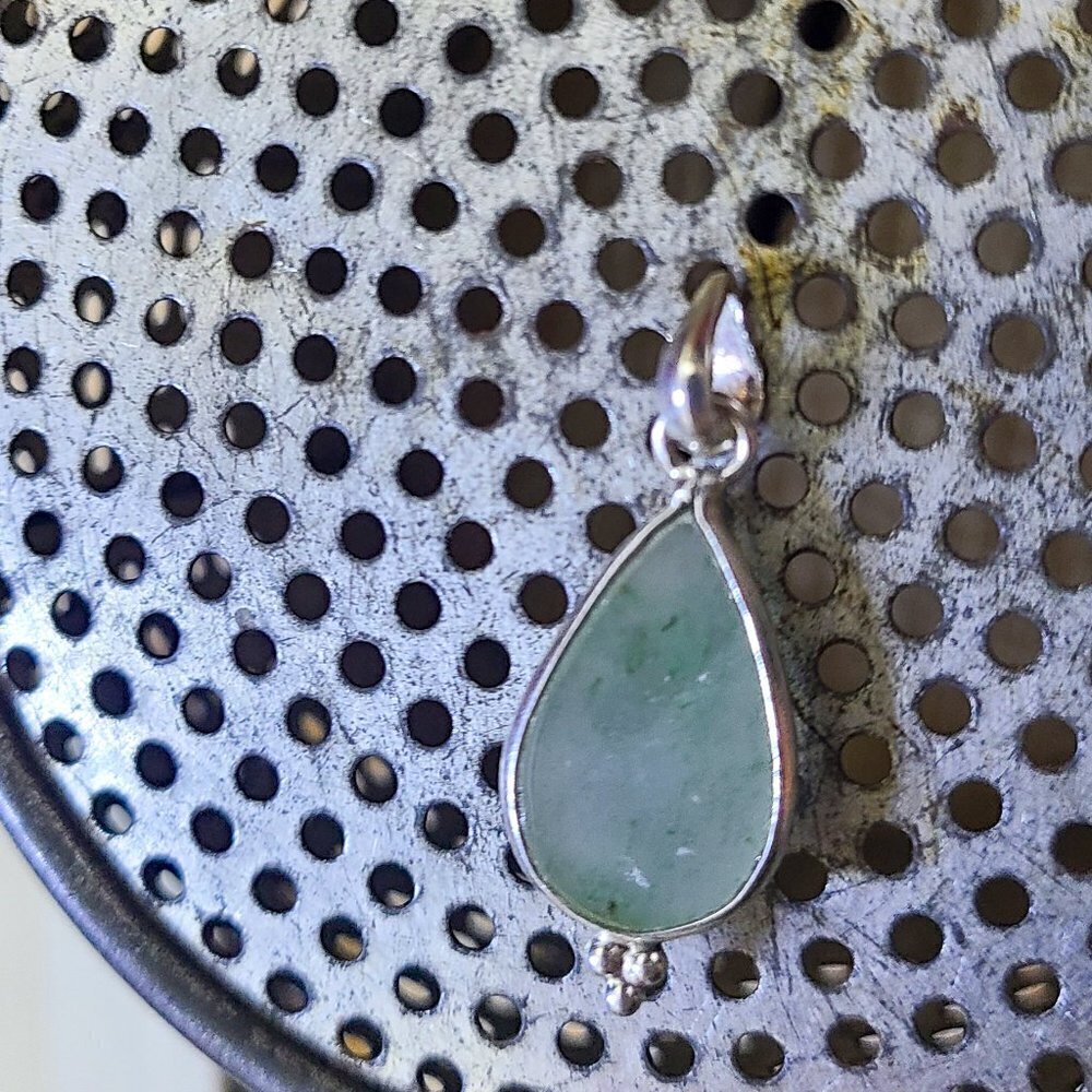 925 sterling silver aventurine pendant - Picture 2 of 3